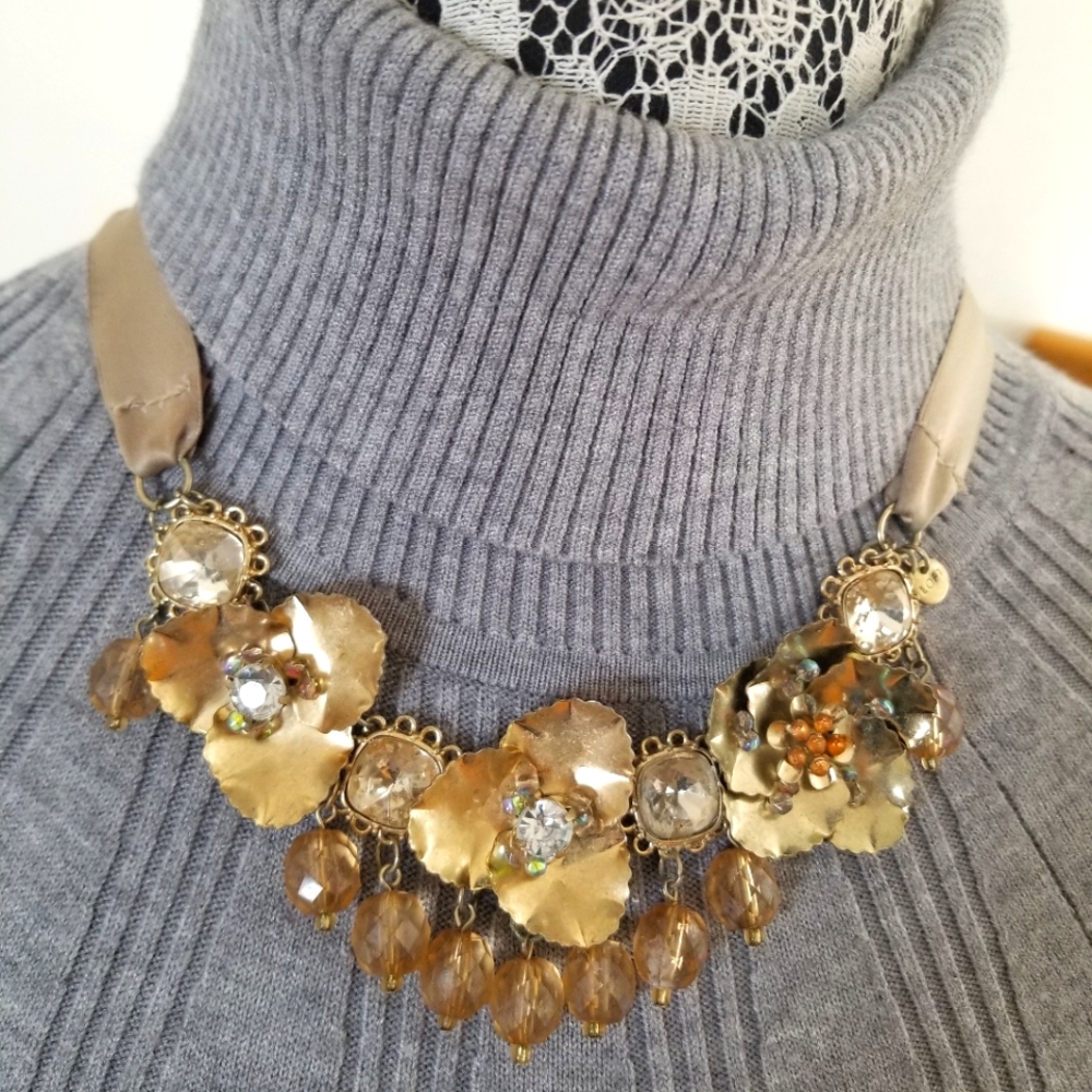 Macy's statement ribbon-tie necklace/pendant
